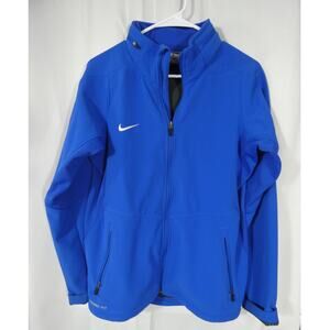 Nike Therma-Fit Small Women's Blue Hooded Zipper Jacket Zip Pockets Outdoors
